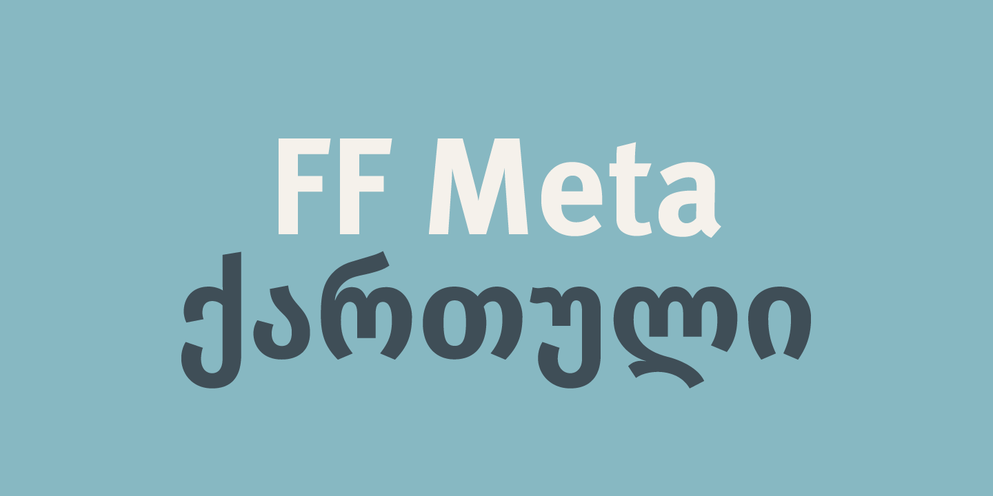 FF Meta Georgian Font preview